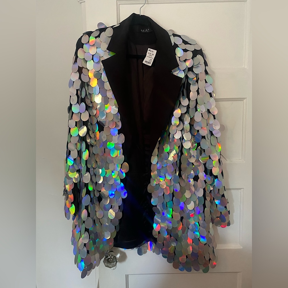 THE FINAL COUNTDOWN SEQUIN BLAZER exclusively from Chicago’s own AKIRA.
